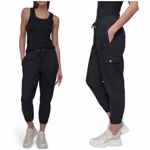 NWT - DKNY Sport Black Cargo Joggers (XL)